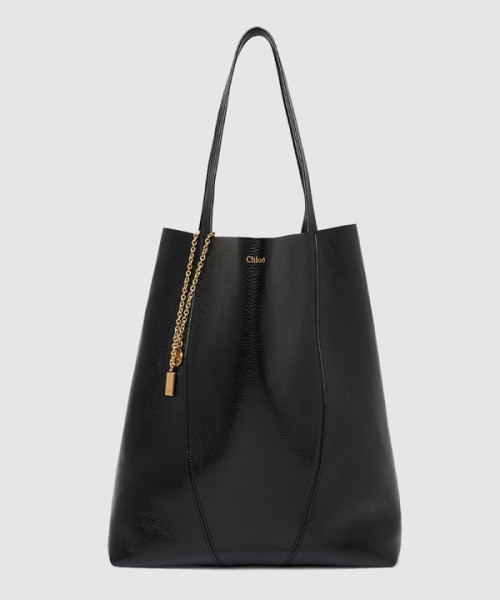 그레인드 가죽 라지 Chloé Spin 토트백 SS810