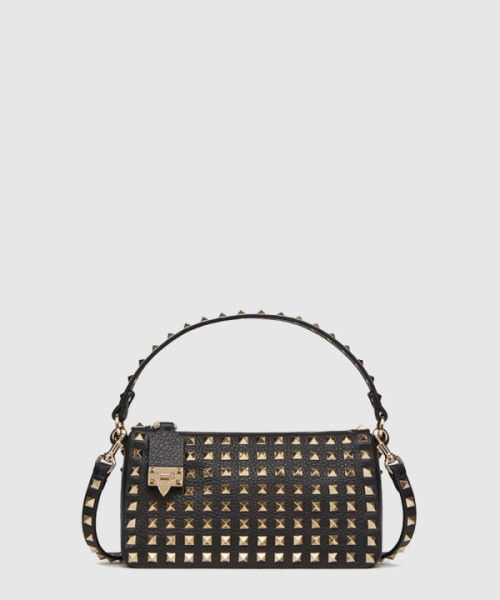 Rockstud 스몰 스터드 그레인드 카프스킨 크로스백