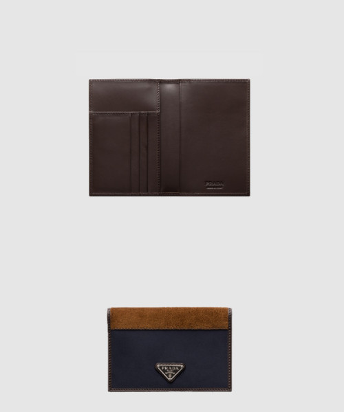 리나일론 및 가죽 여권 지갑 2MV017