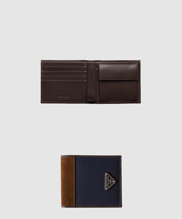 Re-Nylon 에나멜메탈삼각로고 폴리아미드 지갑 2M0738