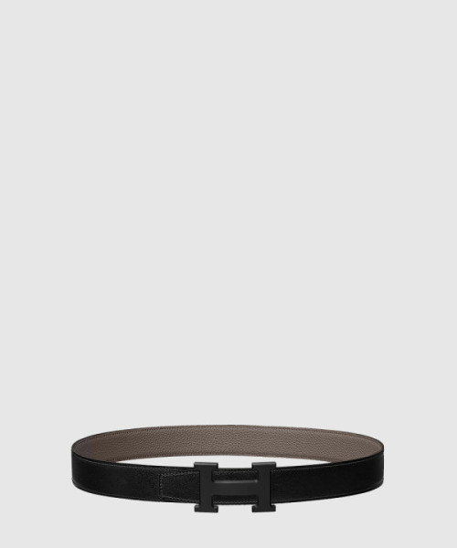 H 벨트 버클 리버서블 가죽 스트랩