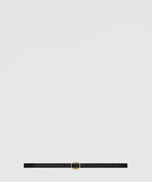 가죽 소재의 프레임 버클 슬림 벨트 732560